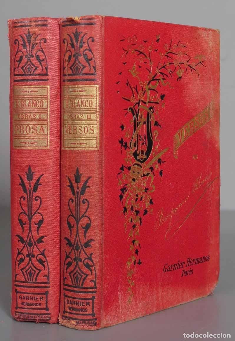 Libros antiguos: Obras en Prosa y en Verso. Benjamin Blanco. 2 TOMOS. 1905 - Foto 1