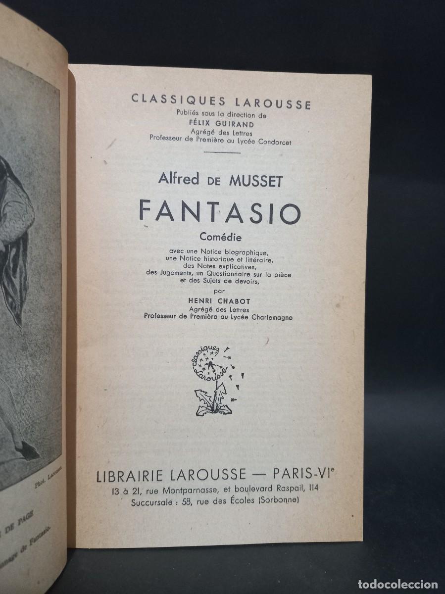 Libros antiguos: A. DE MUSSET - FANTASIO - 1934 - Foto 2