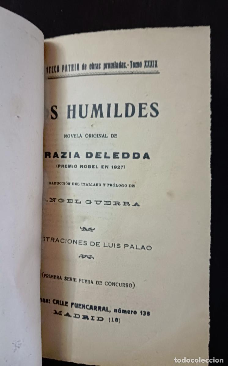 Libros antiguos: Los humildes. Grazia deledda - Foto 4