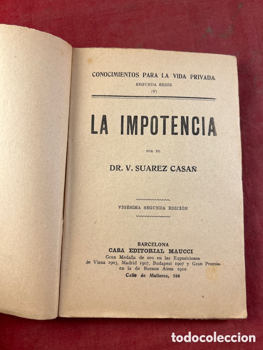 Libros antiguos: LA IMPOTENCIA - Foto 2