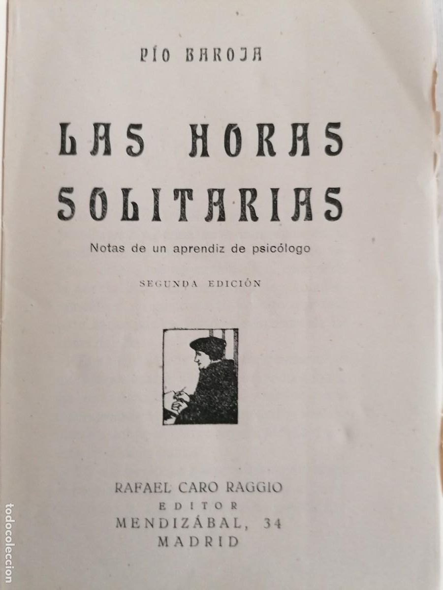 Libros antiguos: Baroja, Las horas solitarias, 1920 - Foto 2