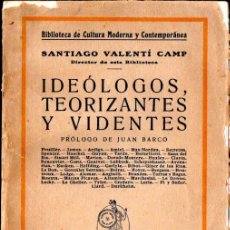 Libros antiguos: VALENTÍ CAMP : IDEÓLOGOS, TEORIZANTES Y VIDENTES (MINERVA, 1922)