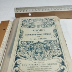 Libros antiguos: TESORO DE CONOCIMIENTOS ÚTILES. G. M. BRUNO, 1928