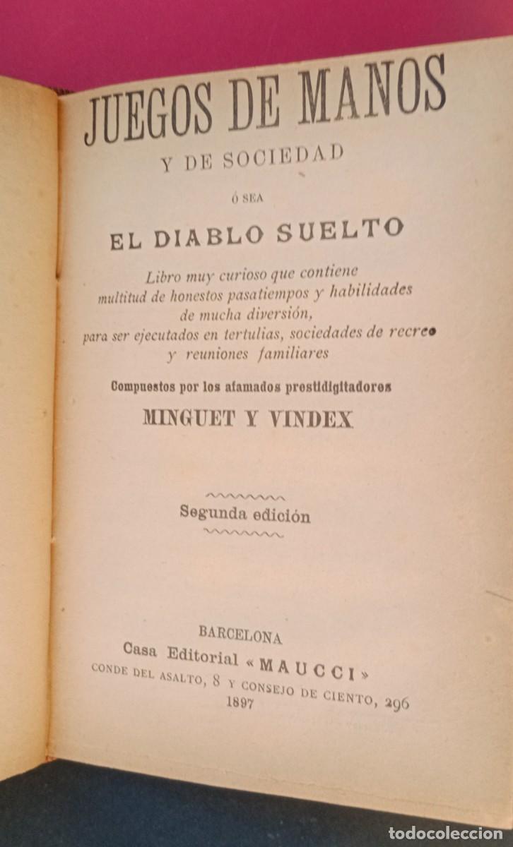 Libros antiguos: MAGIA - JUEGOS DE MANOS - 1897 - Foto 3