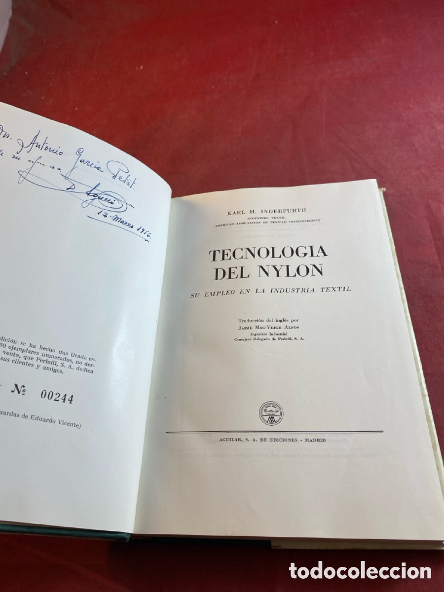 Libros antiguos: TECNOLOG&Iacute;A DEL NYLON - Foto 2