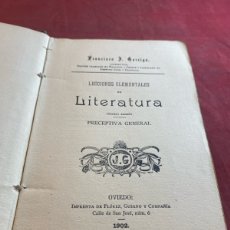 Libros antiguos: LITERATURA 1902