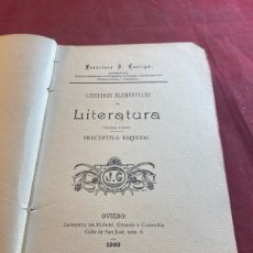 Libros antiguos: LITERATURA 1903