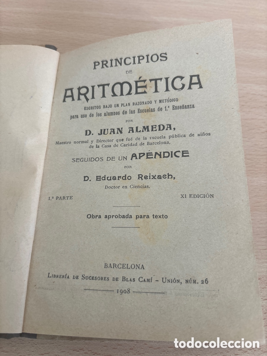 Libros antiguos: Libro, principios de aritm&eacute;tica - Foto 5