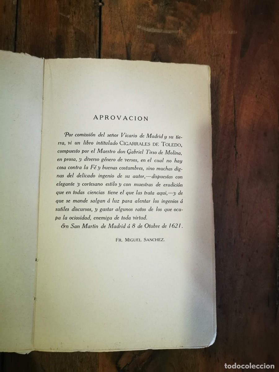 Libros antiguos: MOLINA, Tirso de. Cigarrales de Toledo - Foto 3
