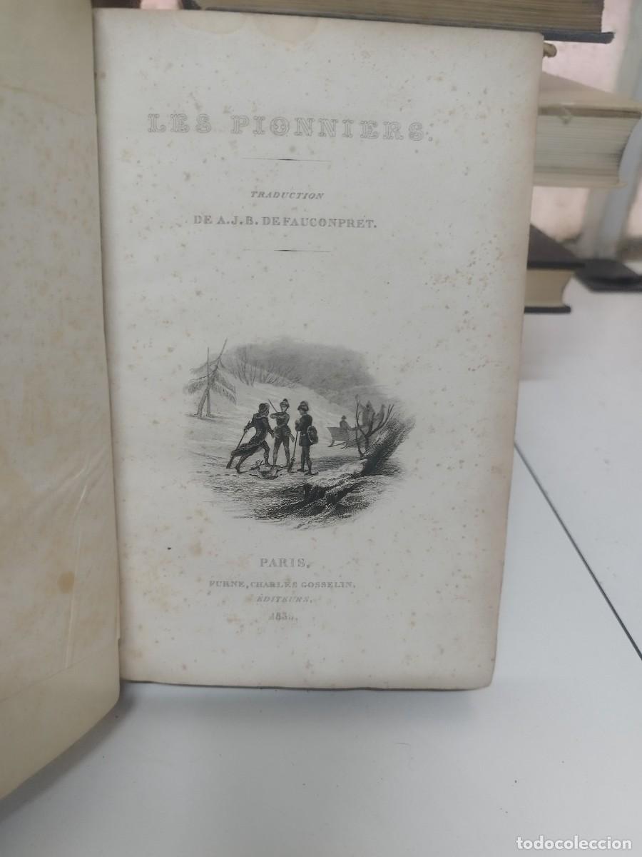 Libros antiguos: LES PIONNIERS. James Fenimore Cooper. 1835. - Foto 3
