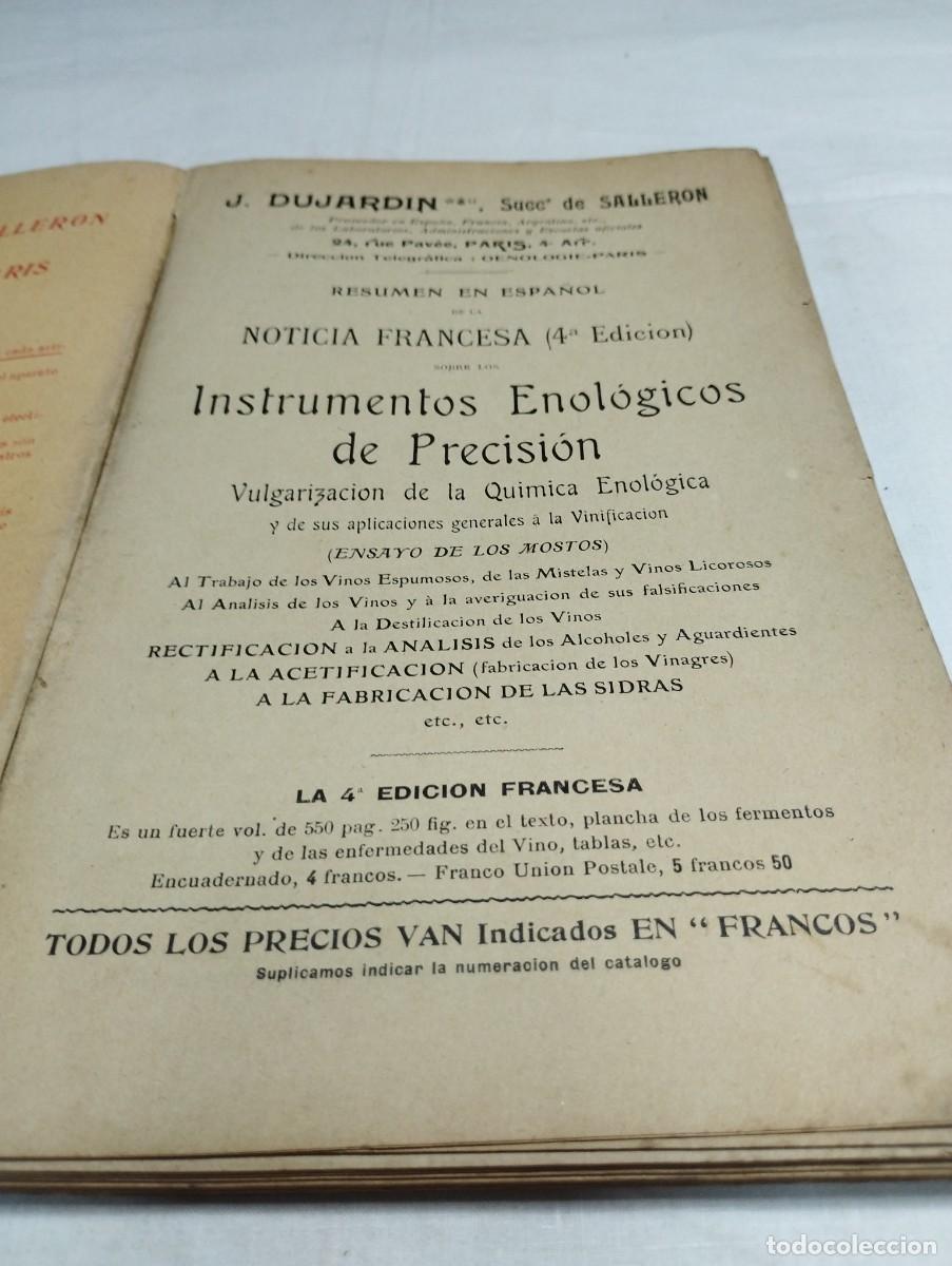 Libros antiguos: Instrumentos enol&oacute;gicos de precisi&oacute;n. J. Dujardin - Foto 2