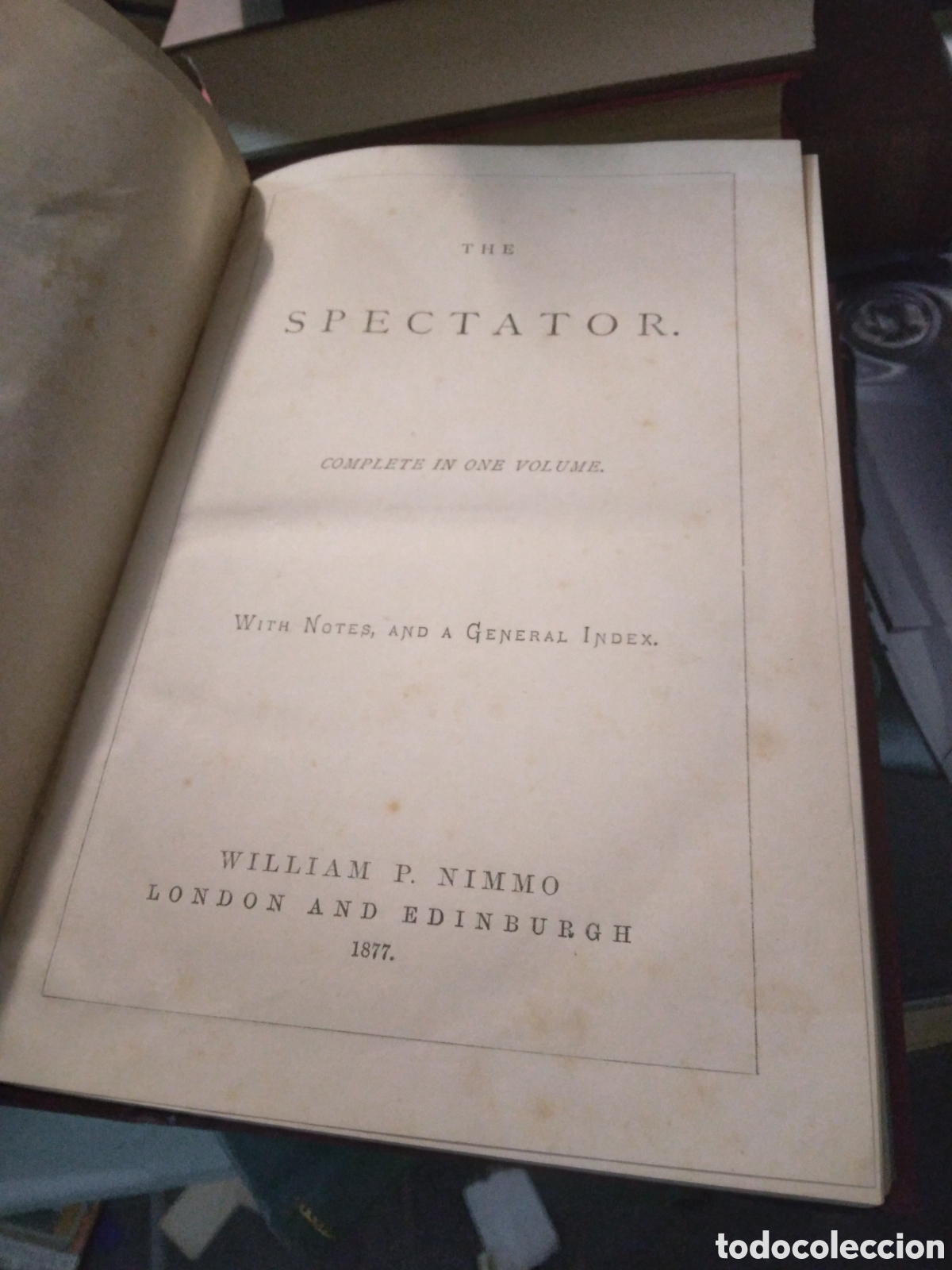 Libros antiguos: The spectator, Addison, William P.Nimmo,1877 - Foto 2