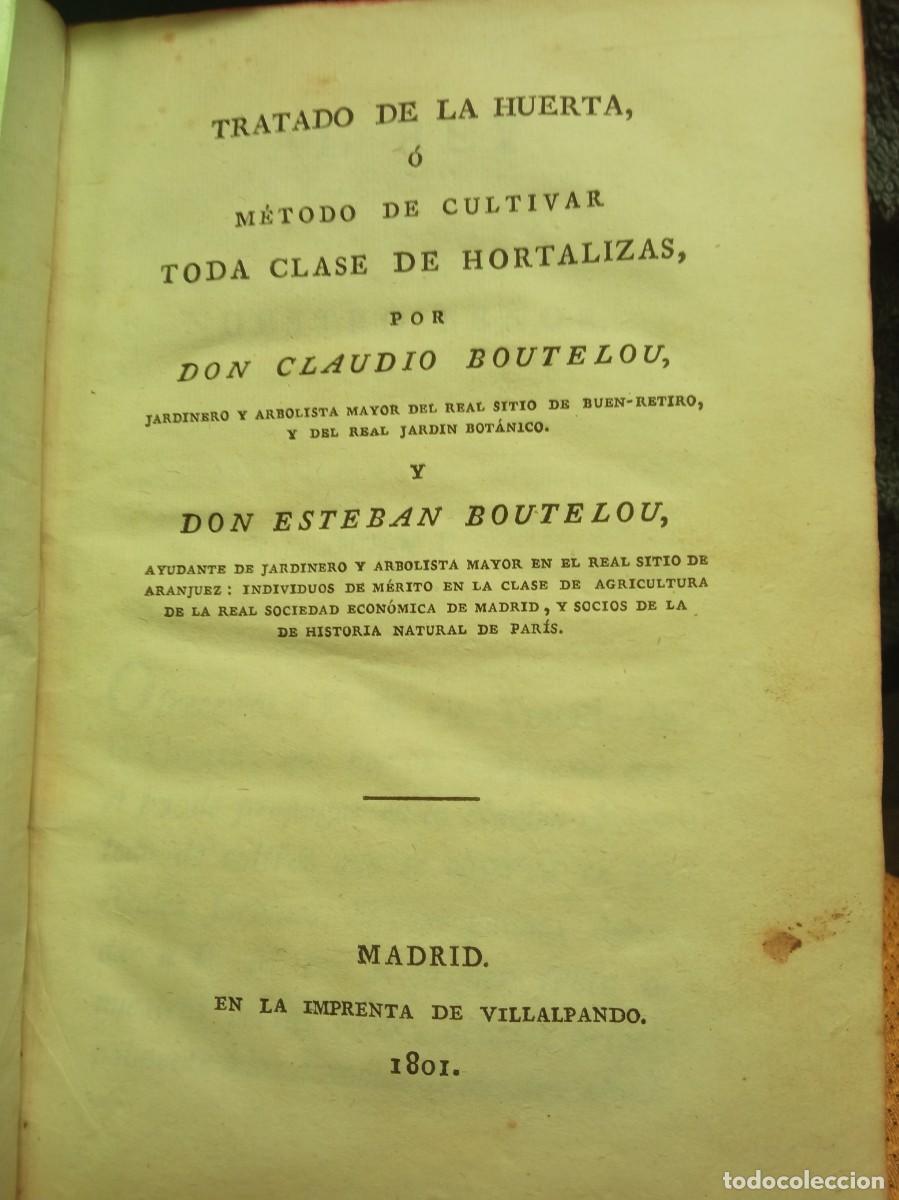 Libros antiguos: Tratado de la huerta en forma de diccionario - Foto 4