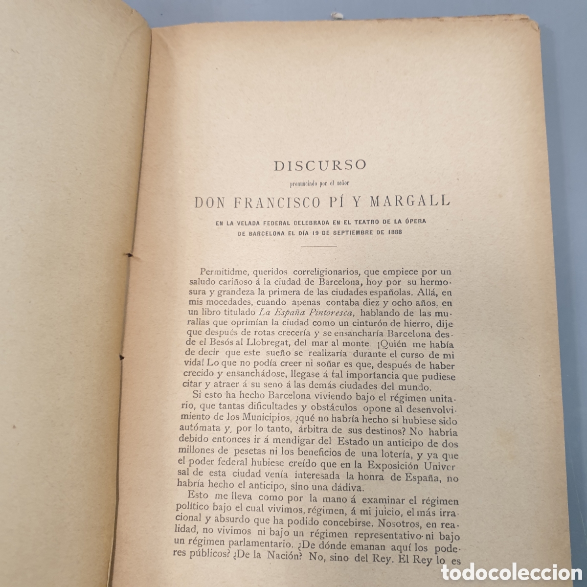 Libros antiguos: DISCURSOS DEL VERANO 1888 - Foto 3