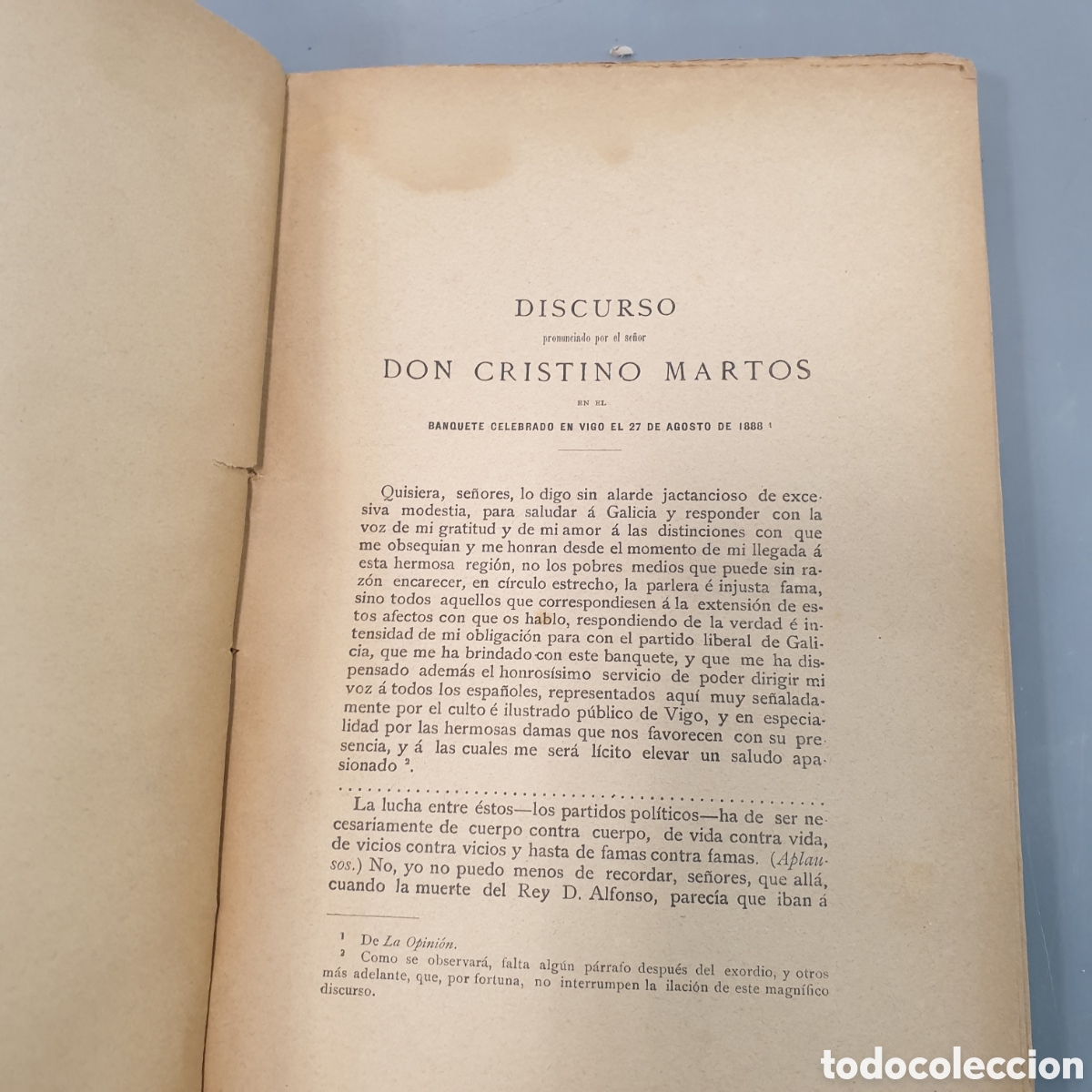 Libros antiguos: DISCURSOS DEL VERANO 1888 - Foto 4