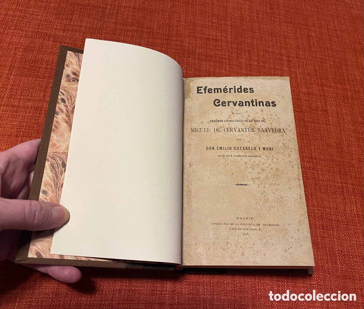 Libros antiguos: Efem&eacute;rides cervantinas. Cotarelo y Mori - Foto 4