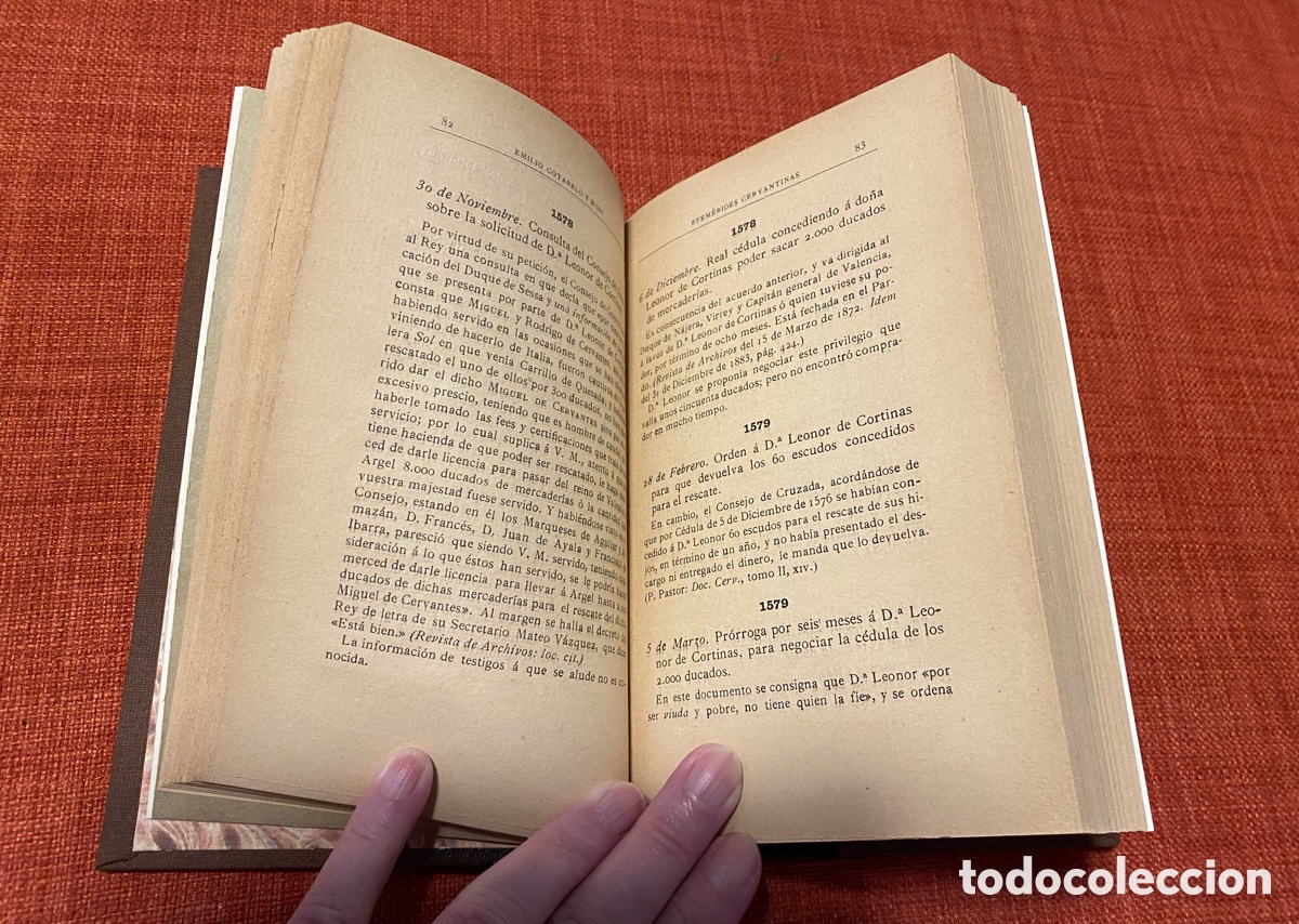 Libros antiguos: Efem&eacute;rides cervantinas. Cotarelo y Mori - Foto 5