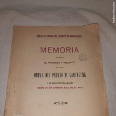 Libros antiguos: MEMORIA DE LAS OBRAS DEL PUERTO DE CARTAGENA - AÑO 1924 - FOTOGRAFIAS.