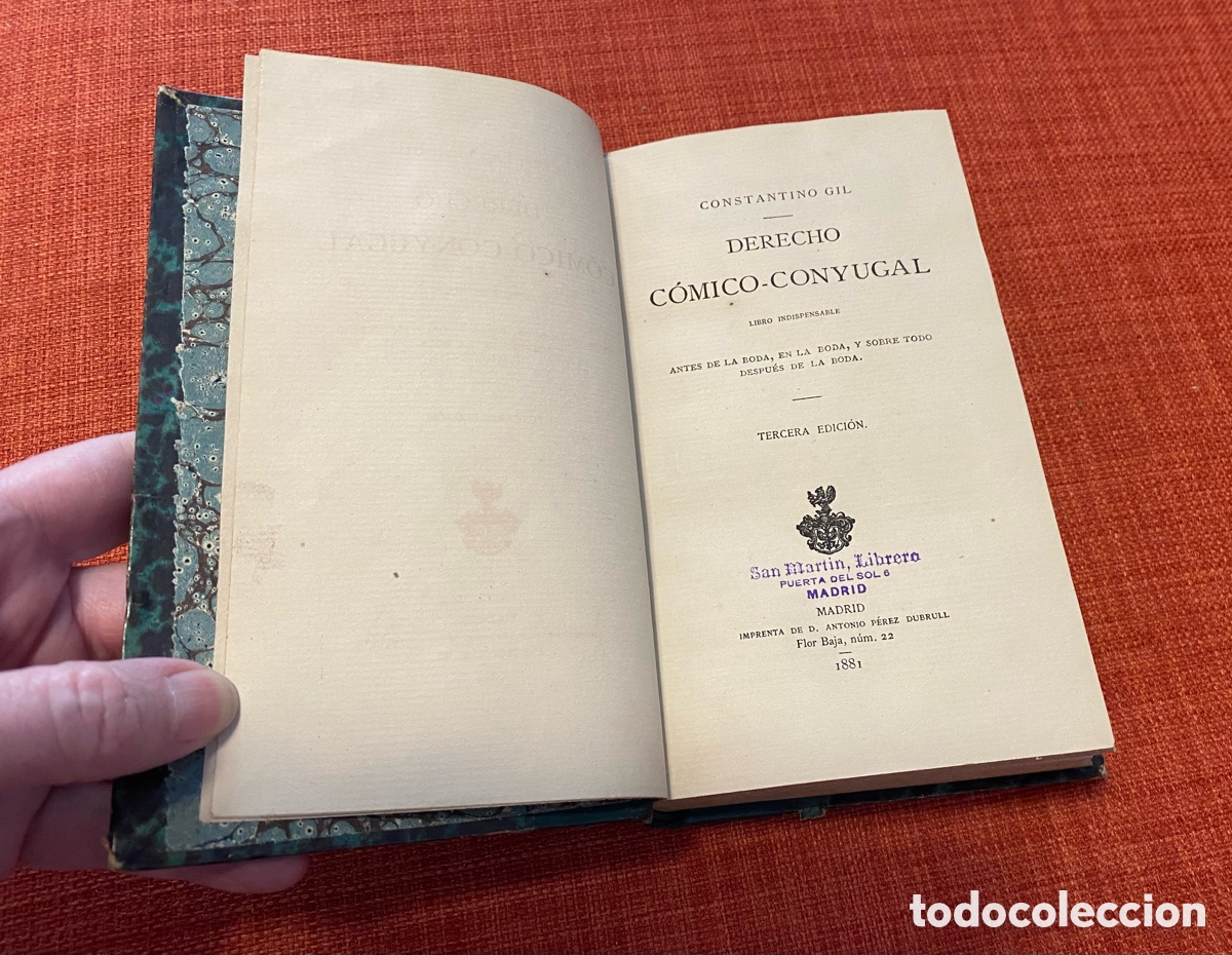 Libros antiguos: Derecho c&oacute;mico conyugal. Constantino Gil - Foto 1