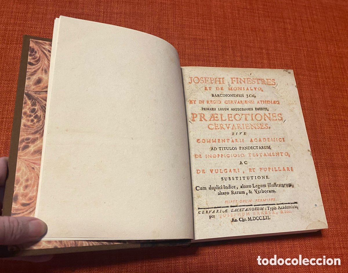 Libros antiguos: Praelectiones. Fin estare - Foto 5