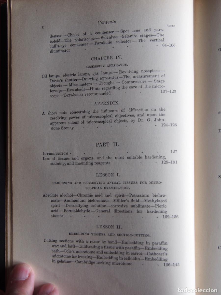 Libros antiguos: Modern Microscopy - A Handbook for Beginners and Students - Cross & Cole - 1903 - Foto 4
