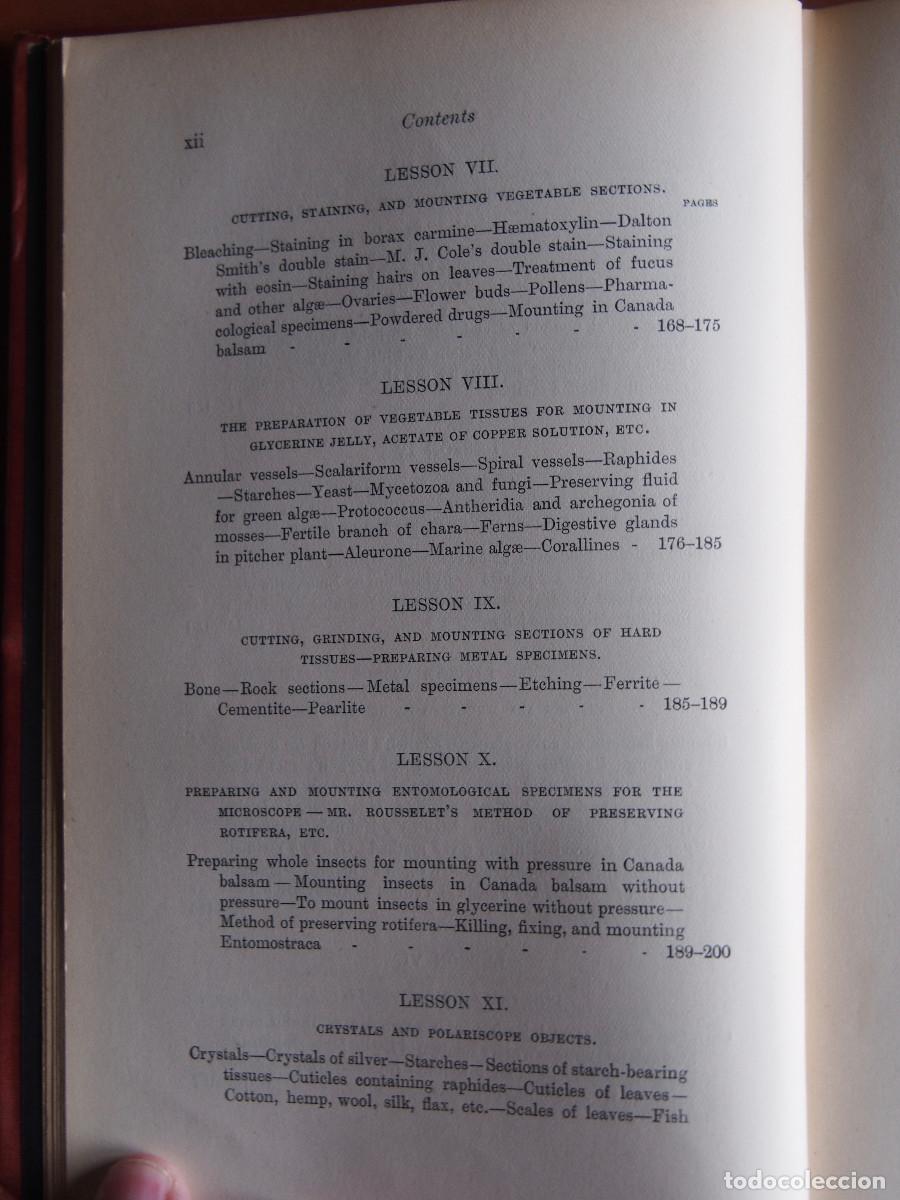 Libros antiguos: Modern Microscopy - A Handbook for Beginners and Students - Cross & Cole - 1903 - Foto 6