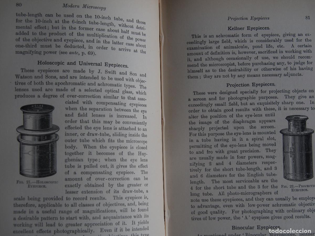 Libros antiguos: Modern Microscopy - A Handbook for Beginners and Students - Cross & Cole - 1903 - Foto 13