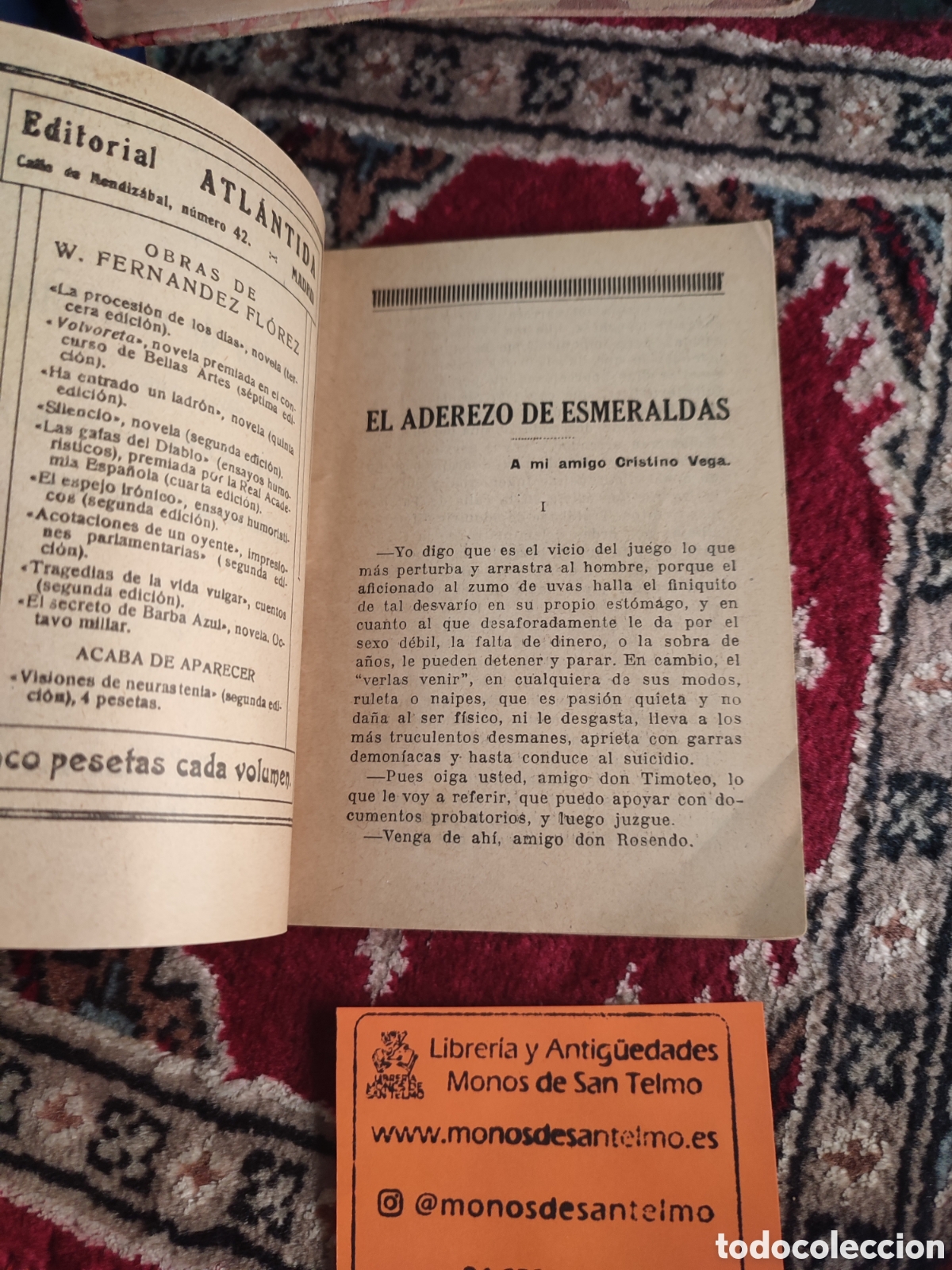 Libros antiguos: El aderezo de Esmeraldas La novela de hoy - Foto 3