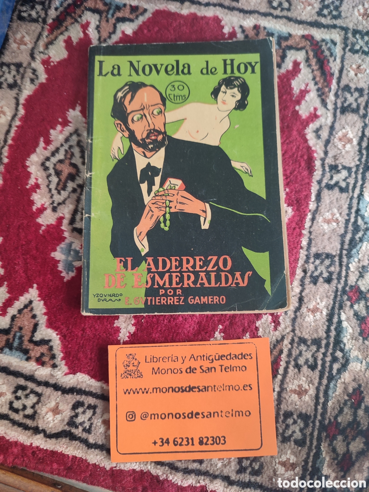 Libros antiguos: El aderezo de Esmeraldas La novela de hoy - Foto 1