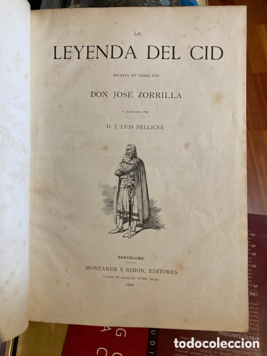 Libros antiguos: Leyenda del Cid . Zorrilla - Foto 3