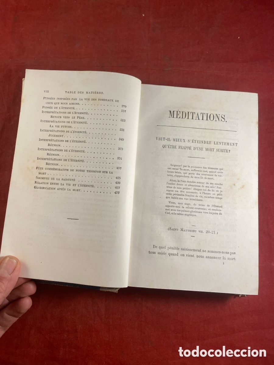 Libros antiguos: MEDITATIONS SUR LA MORT ET LETERNIT&Eacute; 1863 - Foto 3