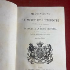 Libros antiguos: MEDITATIONS SUR LA MORT ET L'ETERNITÉ 1863
