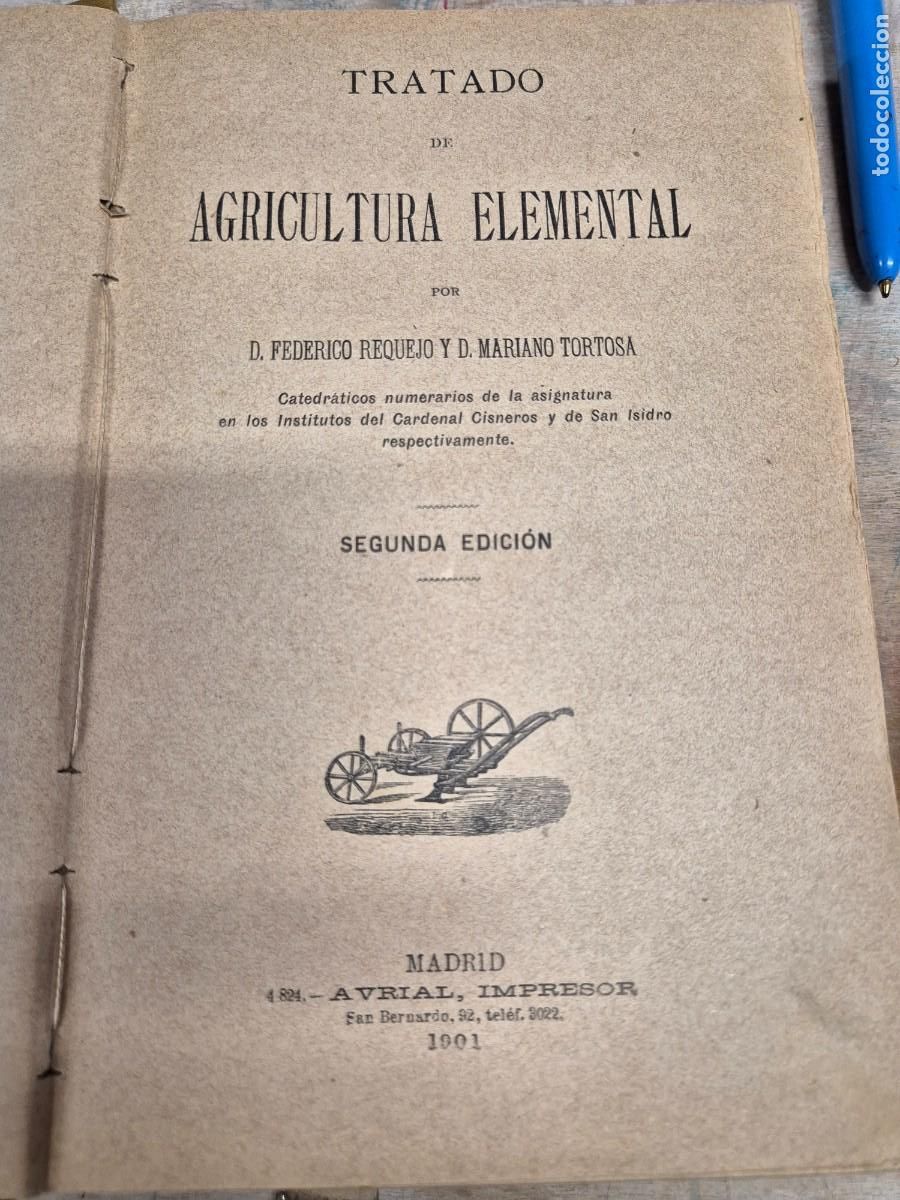 Libros antiguos: Elementos de agricultura 1901 - Foto 5