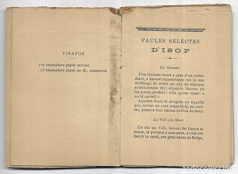 Libros antiguos: ISOP Faules Excollides Biblioteca Selecta 1893 - Foto 3