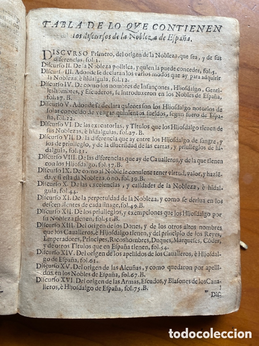 Libros antiguos: Discursos de la nobleza de Espa&ntilde;a - Foto 10