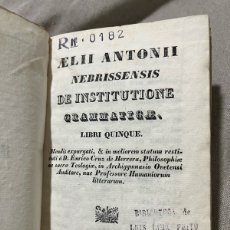 Libri antichi: GRAMÁTICA NEBRIJA SEVILLA 1841: A. ANTONII NEBRISSENSIS INSTITUTIONE GRAMMATICAE. PERGAMINO