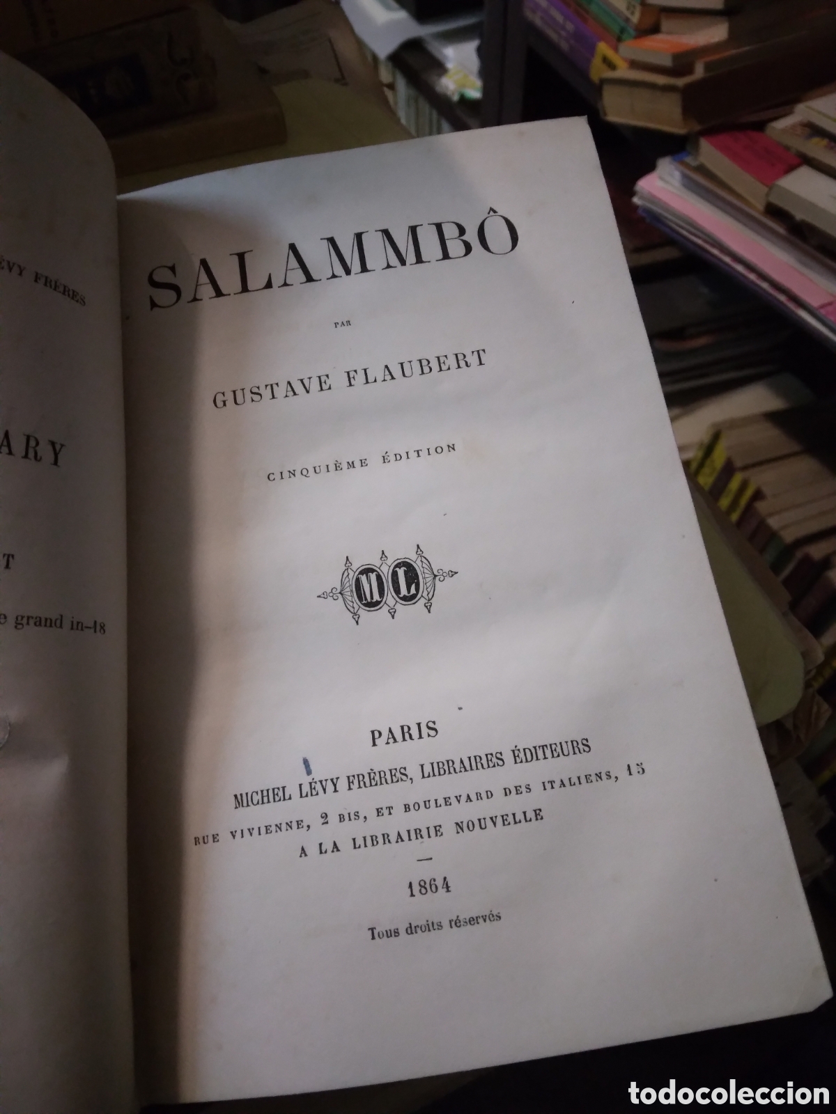 Libros antiguos: Salammbo, Gustave Flaubert, 1864 - Foto 3