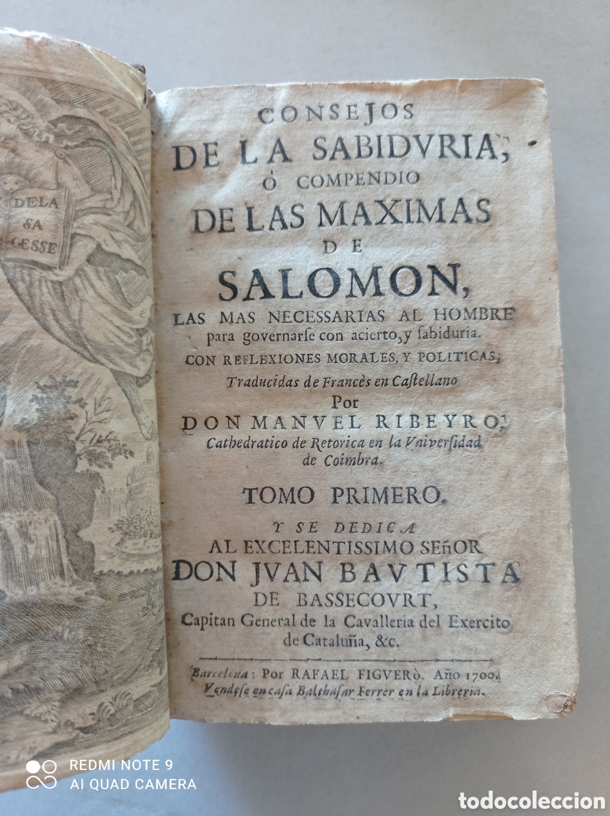 Libros antiguos: Consejos de la sabidur&iacute;a de Salom&oacute;n - Foto 1