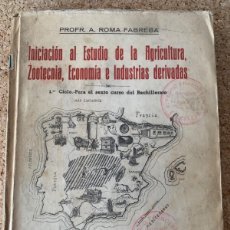 Libros antiguos: INICIACIÓN AL EDTUDIO DEBLA AGRICULTURA, ZOOTECNIA, ECONOMÍA E INDUSTRIAS DERIVADAS (BOLS 31)