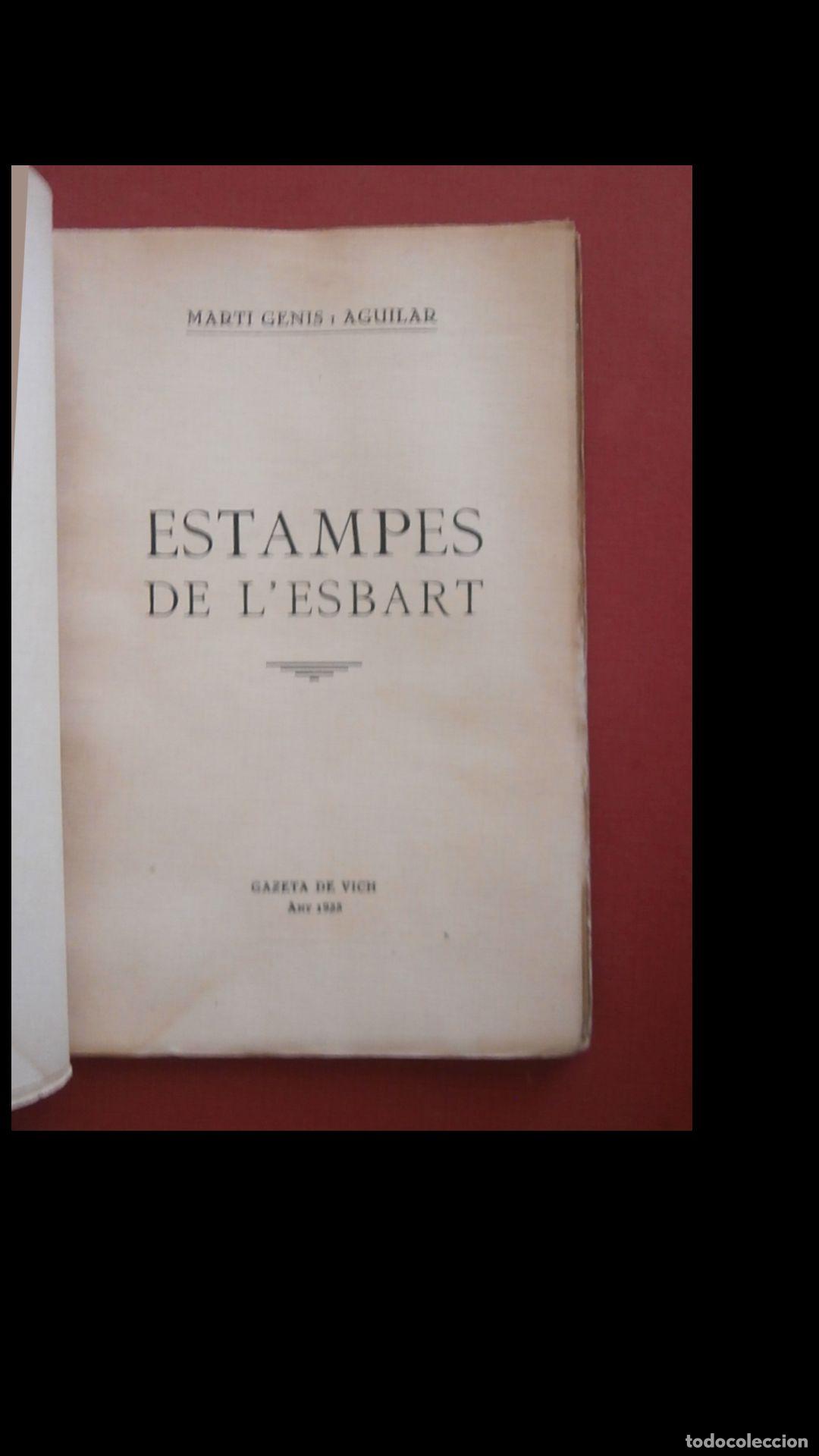 Libros antiguos: Estampes de lEsbart. Mart&iacute; Genis i Aguilar - Foto 5
