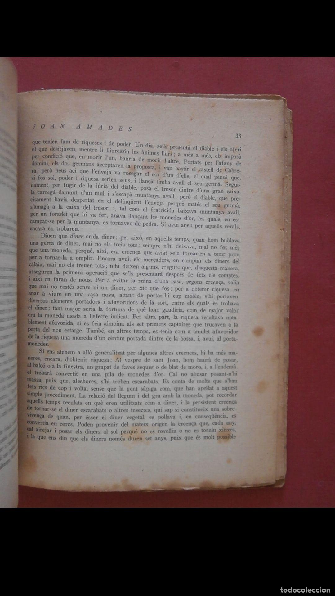 Libros antiguos: El diner. Joan Amades - Foto 3