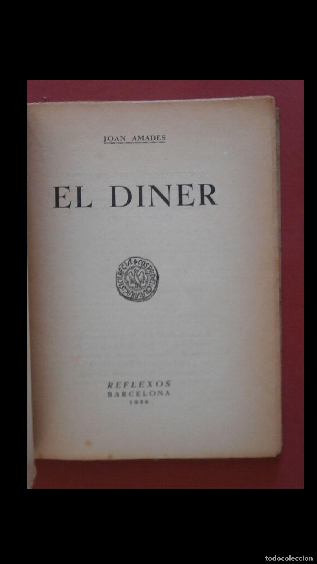 Libros antiguos: El diner. Joan Amades - Foto 5