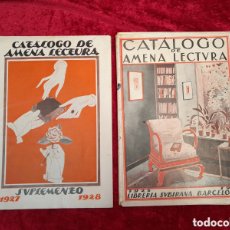 Libros antiguos: PR-2801. CATÁLOGO DE AMENA LECTURA. DOS CATÁLOGOS. SUPLEMENTO 1925-1926. SUPLEMENTO 1927-1928.