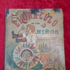 Libros antiguos: CU-177. EL ORÁCULO DE LOS NIÑOS Y FÁBULAS. CAMILO MILLÁN (PERO NUÑO). PONS EDITORES. BARCELONA. 1902