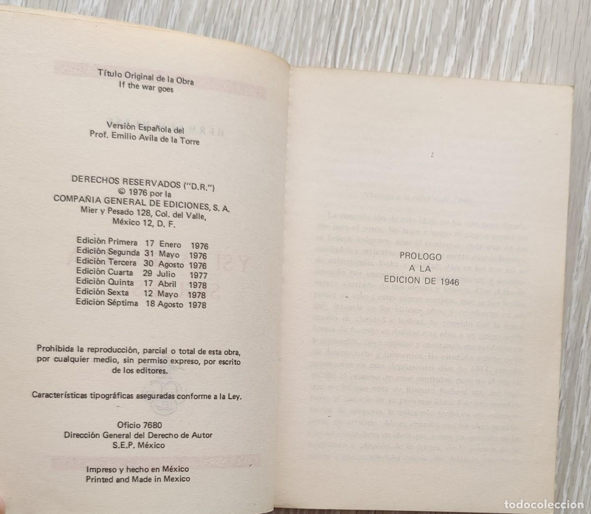 Libros antiguos: Libro. Y si la guerra siguiese. De Hermann Hesse. - Foto 3
