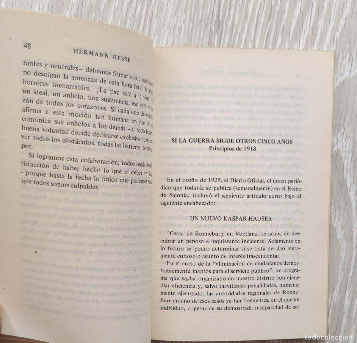 Libros antiguos: Libro. Y si la guerra siguiese. De Hermann Hesse. - Foto 5