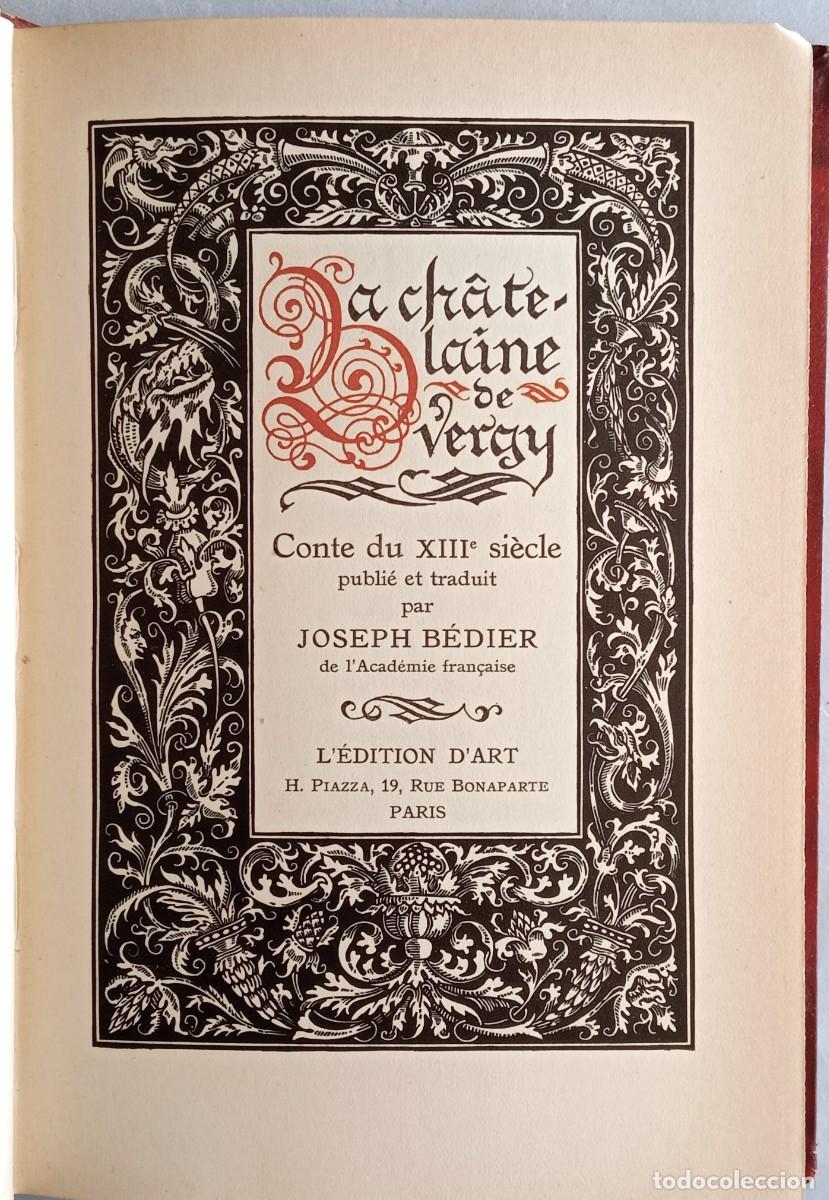 Libros antiguos: LA CHATELAINE DE VERGY - Foto 3