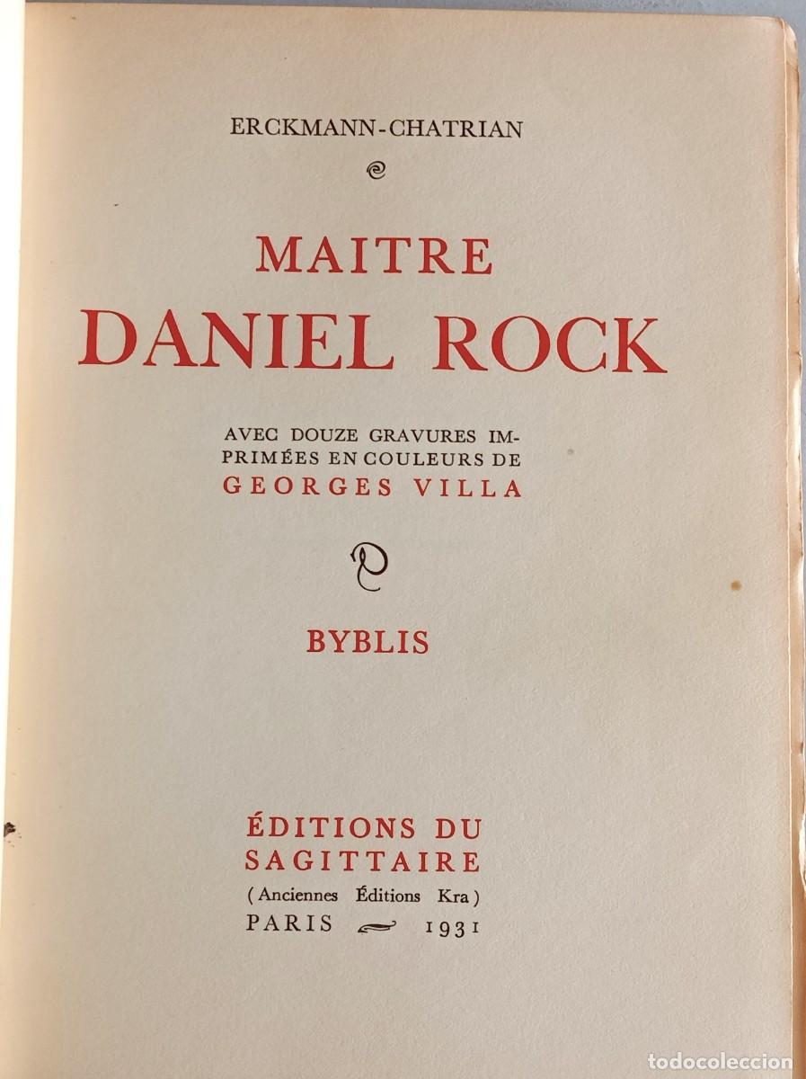 Libros antiguos: ERCKMANN-CHATRIAN &ndash; MAITRE DANIEL ROCK - Foto 4