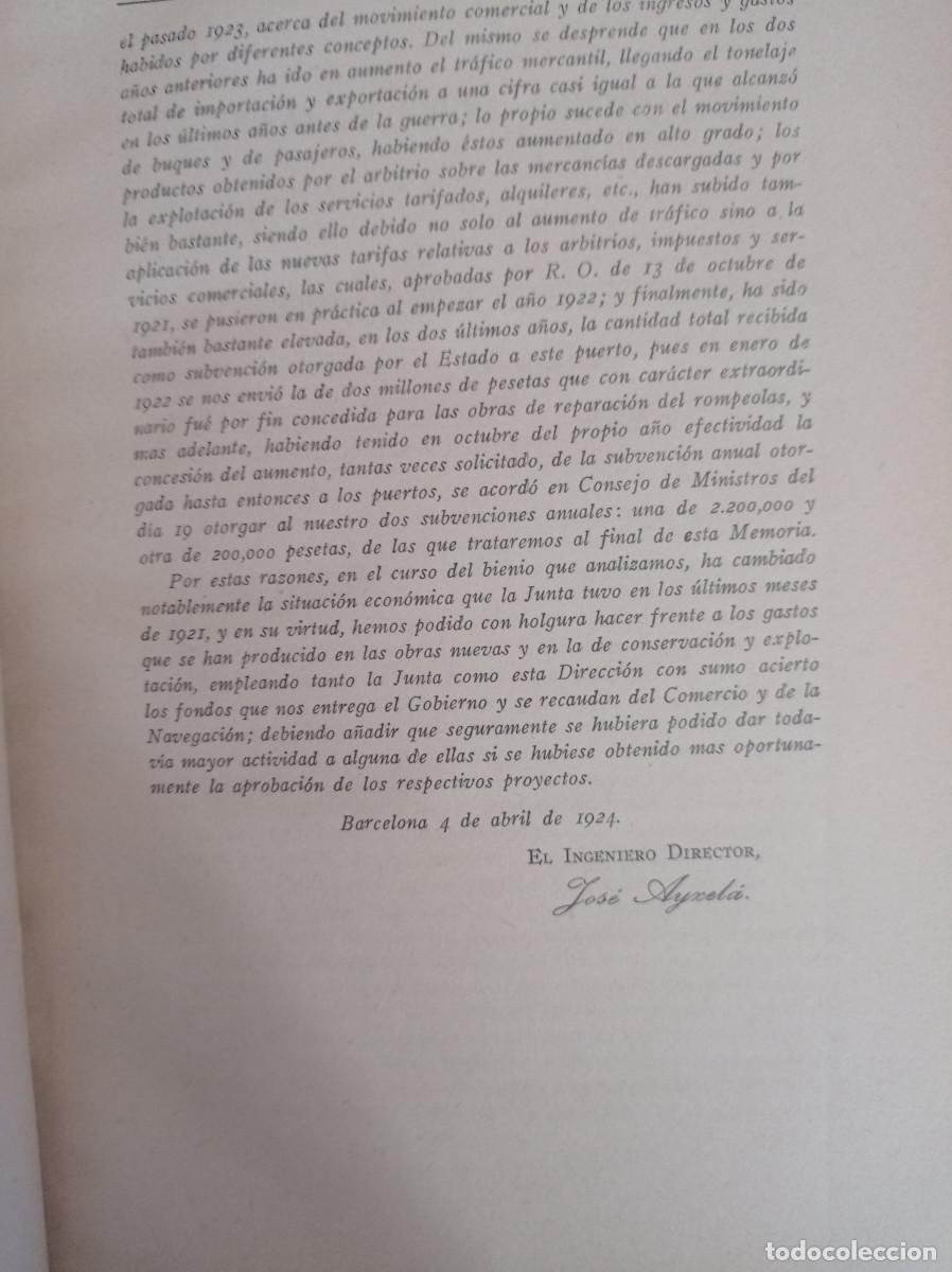 Libros antiguos: JUNTA DEL PUERTO DE BARCELONA. MEMORIA ACERCA DEL ESTADO Y PROGRESO DE LAS OBRAS - Foto 3
