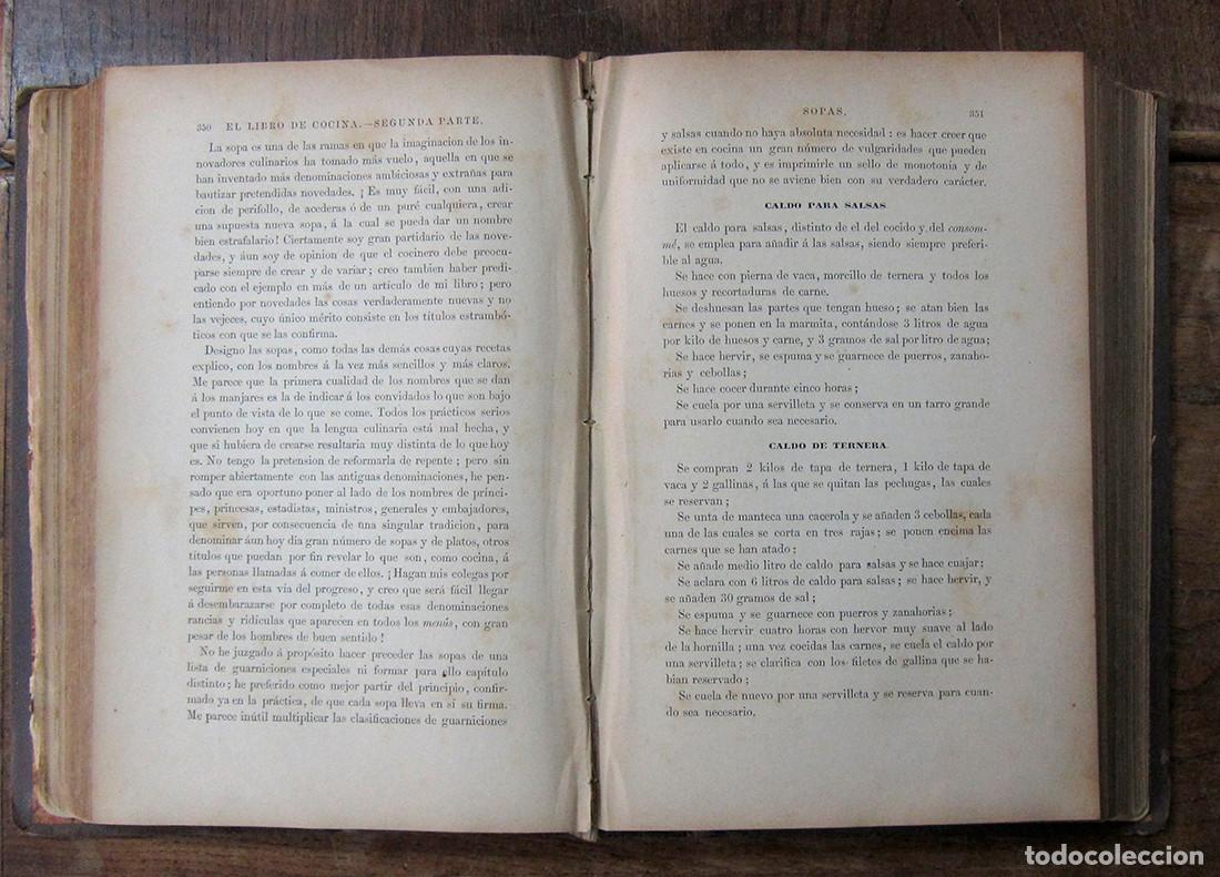 Libros antiguos: JULES GOUFF&Eacute; - EL LIBRO DE COCINA - 1885 - - Foto 8